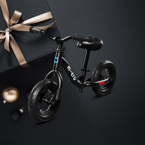 micro balance bike black