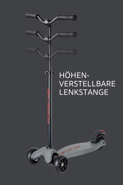 Micro Kickboard Deluxe by Porsche Stone Grey Metallic