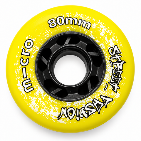 micro Wheels MT-Plus yellow für Gr.36-38 1 Set = 4 Rollen / ohne Kugellager