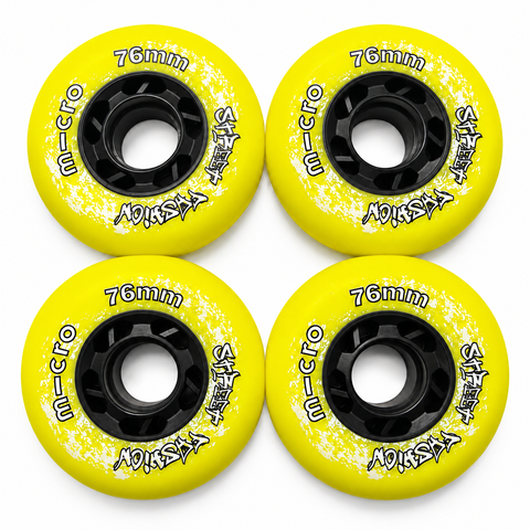 micro Wheels MT-Plus yellow für Gr.36-38 1 Set = 4 Rollen / ohne Kugellager
