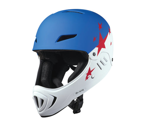 micro Helm Racing white/blue